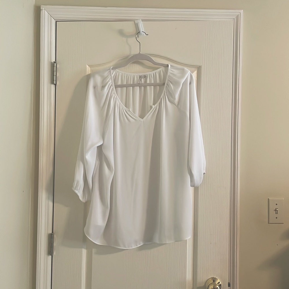 Est. 1948 brand xl translucent white blouse